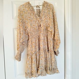 She + Sky Neutral Dress, Size Medium
